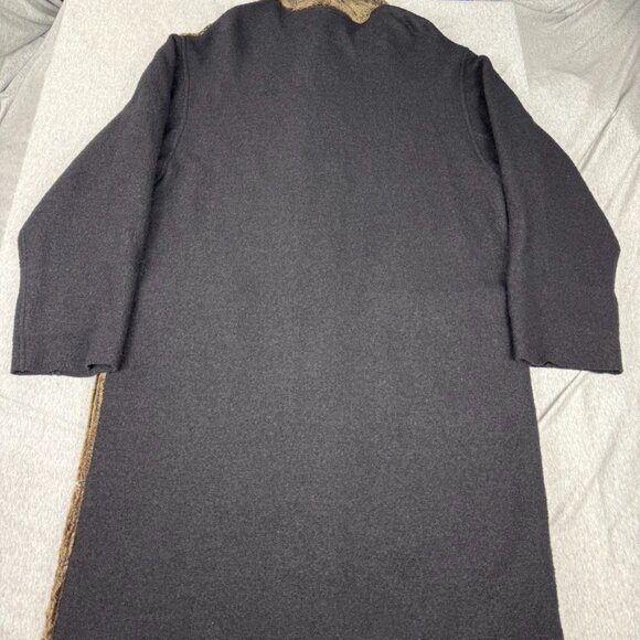 DOMINIC BELLISSIMO Shearling Lambskin Leather Reversible Coat Jacket Sz 14 Black - Picture 5 of 13